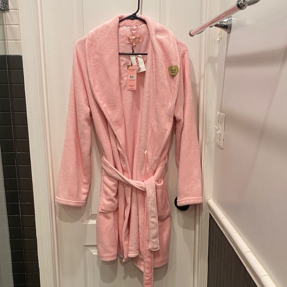 Juicy Couture Blush Pink Plush Robe